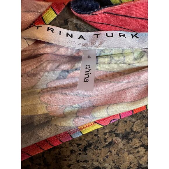 Trina Turk Women's multi color Printed Halter Maxi Dress size small new … - Picture 5 of 5